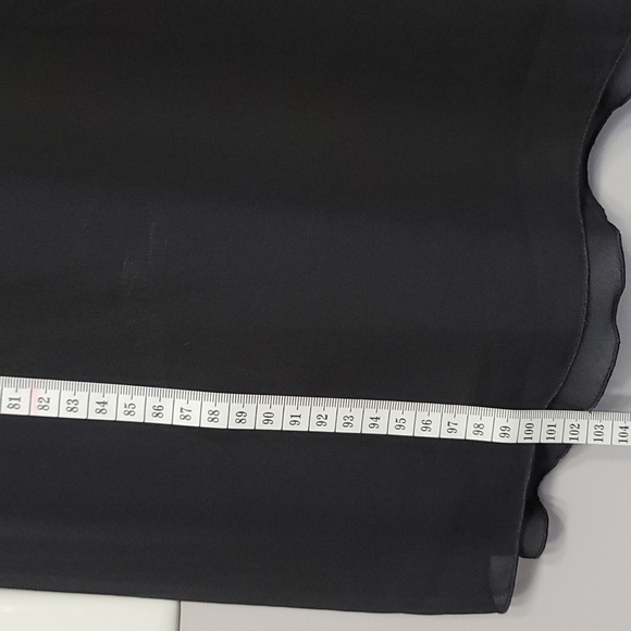 Black Beaded Chiffon Cocktail Dress, Size 10 - Picture 13 of 16